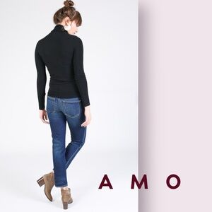 AMO Kate True Blue Women’s Skinny Jeans Size 25x27 NWOT Designer Denim Made USA